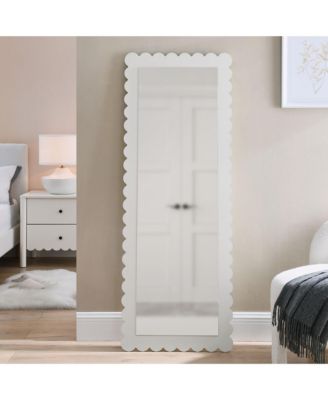 Emmeline Scalloped Rectangle Floor Mirror