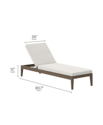 Northlake Outdoor Patio Teak Chaise Lounge
