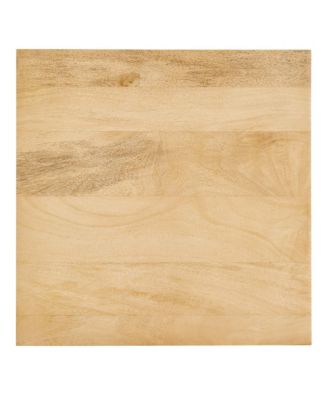 Zora Square Wood and Metal Side Table