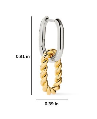  Gold Ash Double Mini Drop Earrings