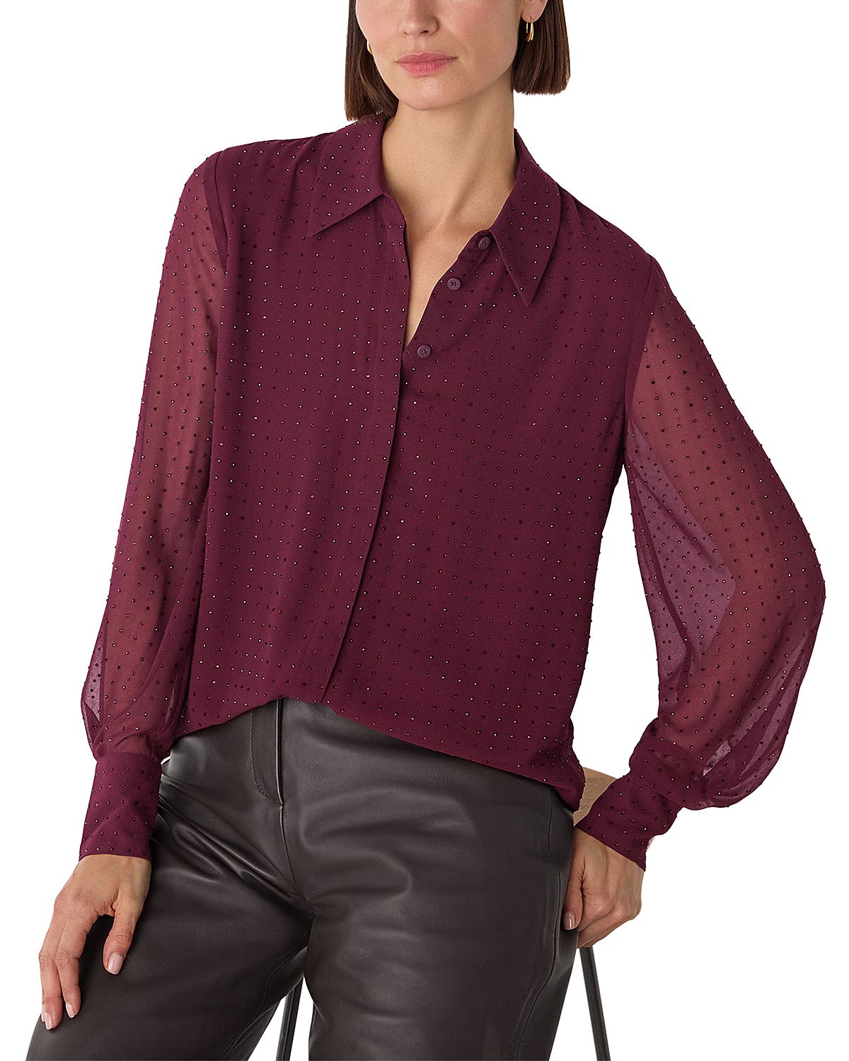 Whistles Hot Fix Sheer Shirt