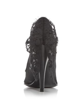 Women's Drape Lace Pointed Pumps