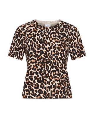 Leopard Print Short Sleeve Top