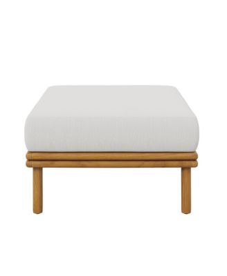 Wren Outdoor Patio Teak Wood Ottoman