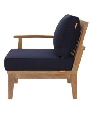 Marina Outdoor Patio Teak Left-Facing Sofa