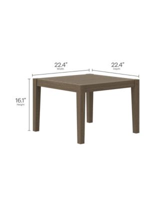 Northlake Square Outdoor Patio Teak Side Table