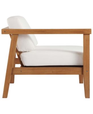  Bayport Outdoor Patio Teak Wood Left-Arm Chair