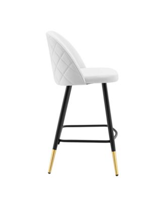 Cordial Performance Velvet Counter Stools, Set of 2