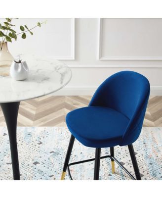 Cordial Performance Velvet Counter Stools, Set of 2
