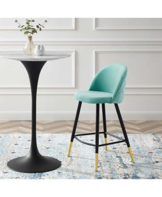 Cordial Performance Velvet Counter Stools, Set of 2