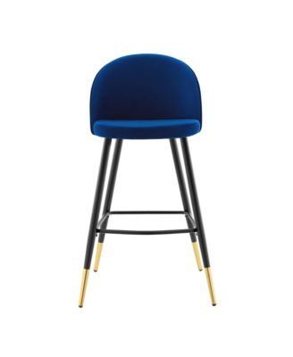 Cordial Performance Velvet Bar Stools, Set of 2