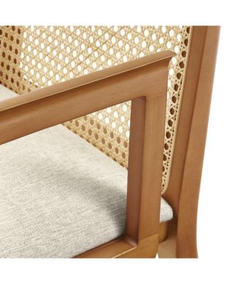 Monarch Wood and Rattan Dining Armchair