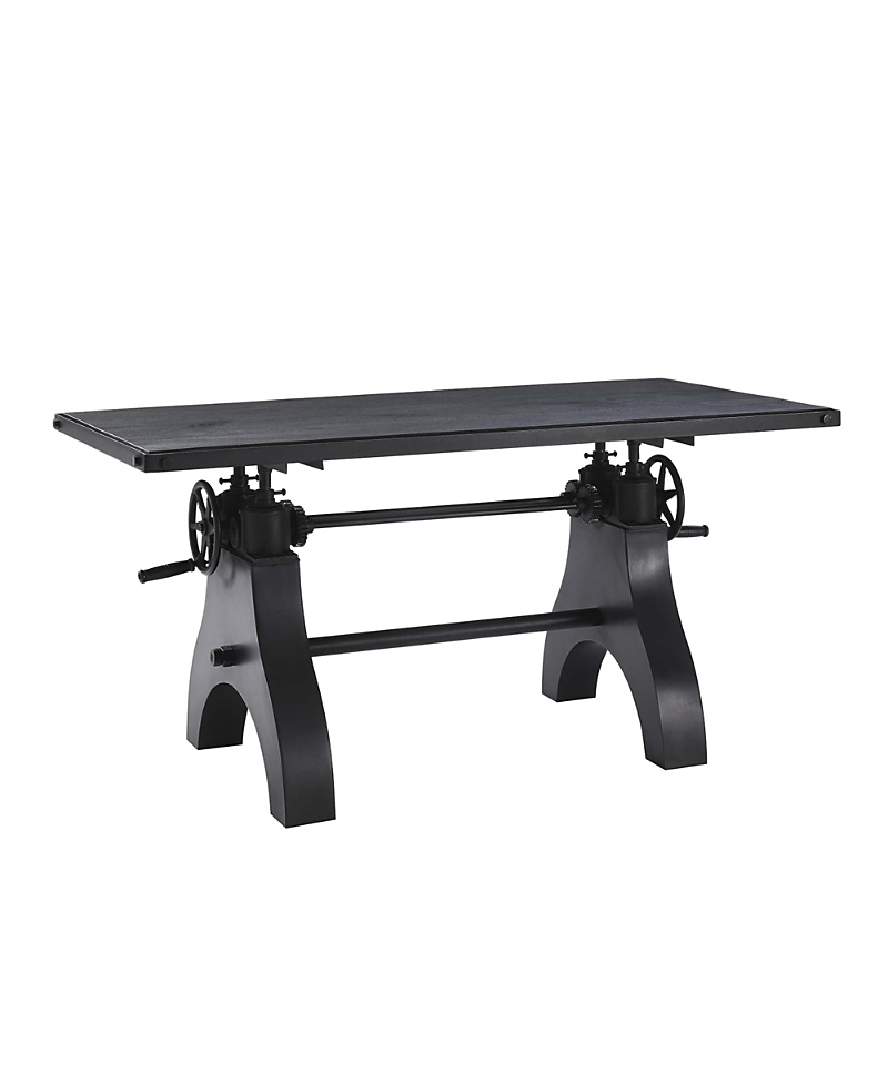 Modway Genuine 60 Crank Adjustable Height Dining Table And Computer Desk In Black