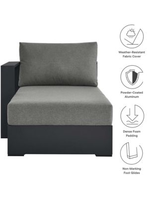 Tahoe Outdoor Patio Powder-Coated Aluminum Modular Left-Facing Chaise Lounge