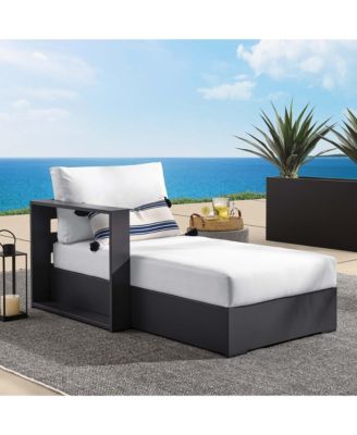 Tahoe Outdoor Patio Powder-Coated Aluminum Modular Left-Facing Chaise Lounge