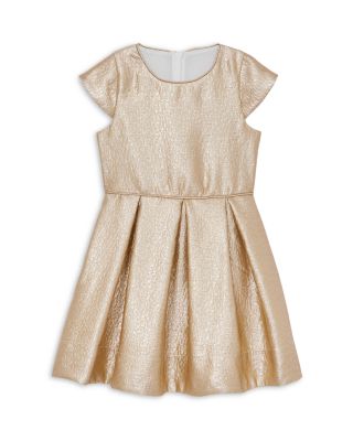 Girls' Nia Metallic Pleated Cap Sleeve Dress - Little Kid, Big Kid