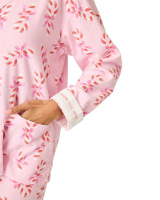 PJ Savage Printed Flannel Pajama Set