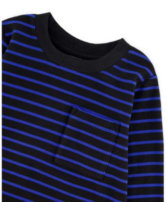 Boys' Long Sleeve Brushed Jersey Striped Tee - Little Kid