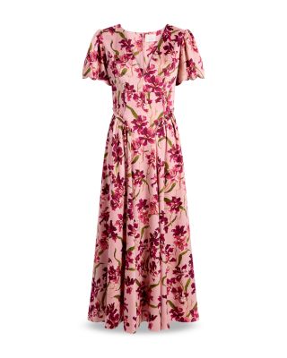 Trailing Hibiscus Midi Dress