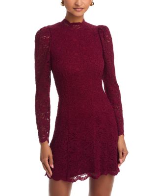 Lace Mock Neck Dress - Exclusive
