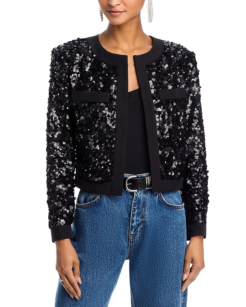 Aqua X Salvatore Rizza Sequinned Two Pocket Blazer - Exclusive In Multi