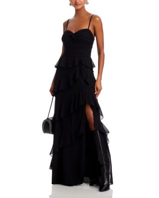 Chiffon Tiered Ruffled Dress - Exclusive 