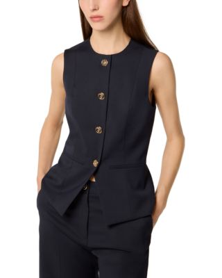 Fitted Sleeveless Blazer