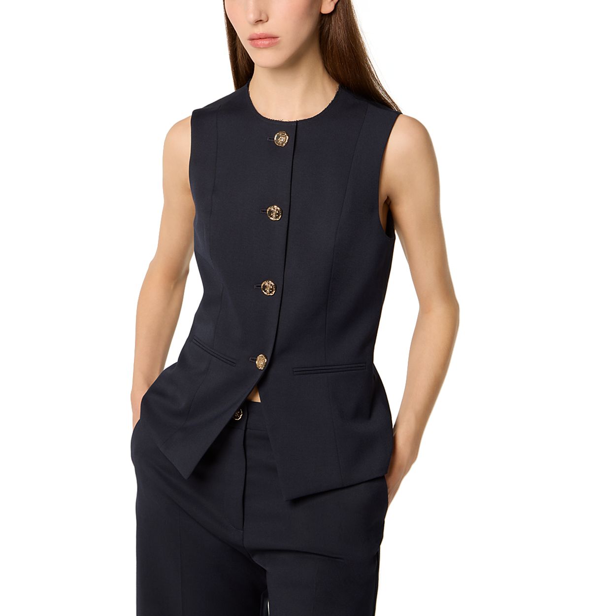 TRESSE Fitted Sleeveless Blazer