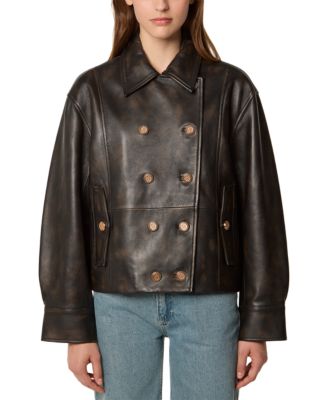 Double Breasted Leather Jacket