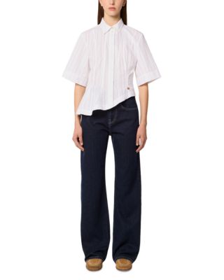 Shirt with Asymmetric Cutout