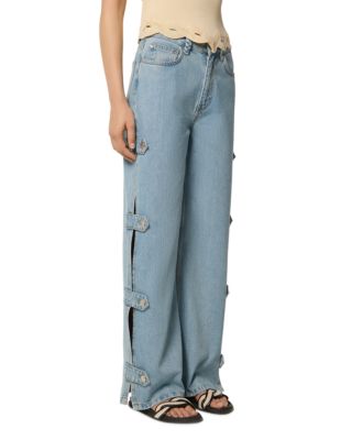 Pouzos Wide Leg Jeans in Light Blue