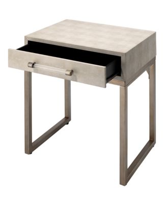 Kain Faux Leather Shagreen Side Table