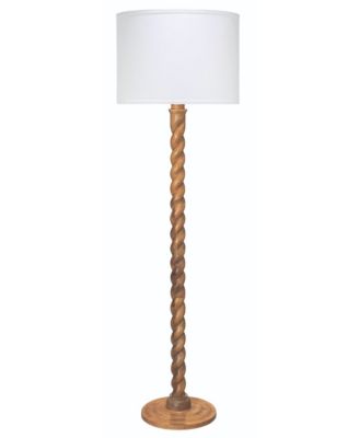Barley Twist Floor Lamp, Natural Mango Wood