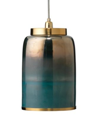 Vapor Aqua Metallic Glass 1 Light Pendant
