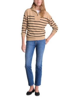 Stripe Half Zip Sweater