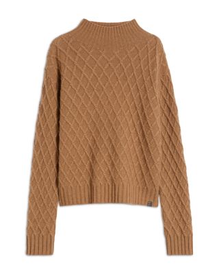 Pure 2 Moli Funnel Neck Cable Knit Sweater