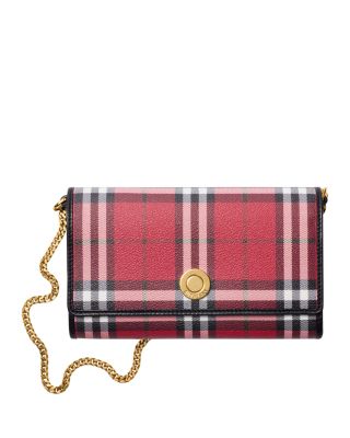 Hannah Check Chain Strap Wallet - Exclusive