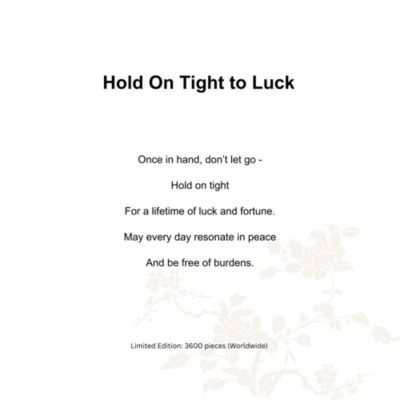 Hold On Tight to Luck Crystal Sculpture