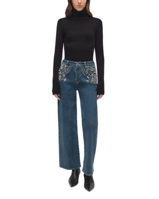 Jude Mid Rise Embellished Jeans in Solana