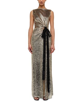 Felicity Draped Sequin Gown  