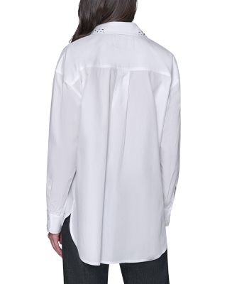 Embellished Poplin Blouse