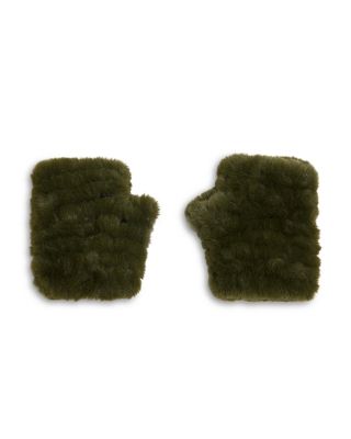 Jocelyn - Mandy Faux Fur Fingerless Mittens