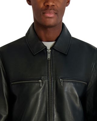 Collared Leather Jacket