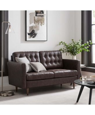 Exalt Tufted Leather Loveseat