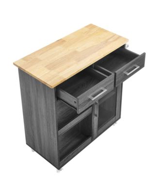 Culinary Kitchen Cart with Towel Bar