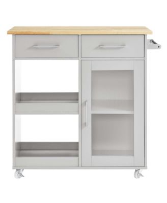 Culinary Kitchen Cart with Towel Bar