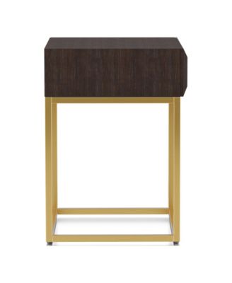Lamon 19-inch Metal Frame 1-Drawer Side Table