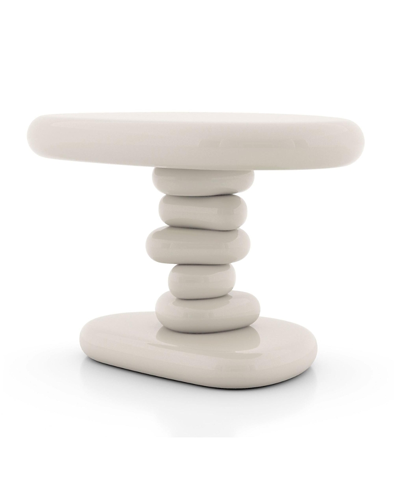 Furniture Of America Villia 22 High Gloss End Table In White