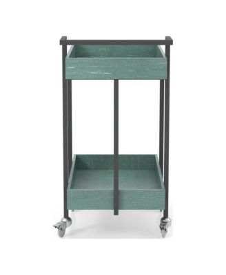 Daria Metal Frame 2-Shelf Serving Cart