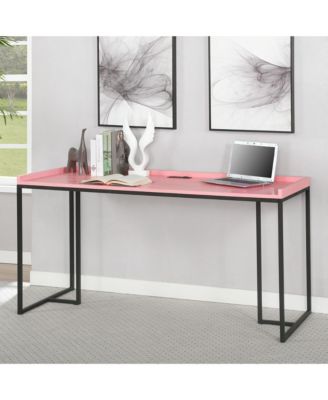 Hinsdale Metal Base Computer Desk with USBs and Outlet